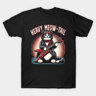 Electric Guitar Cat Pun Rock Music Funny Cat T-Shirt